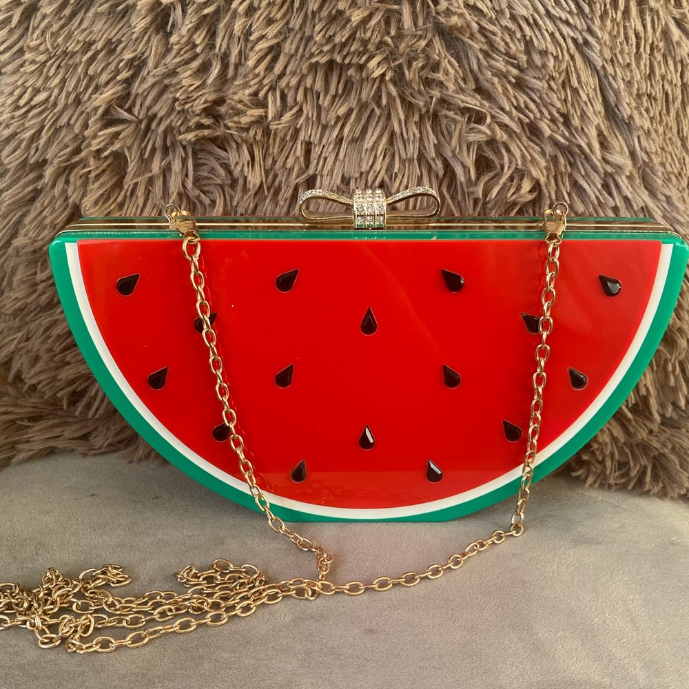 Acrylic Watermelon Shoulder Bag & Clutch